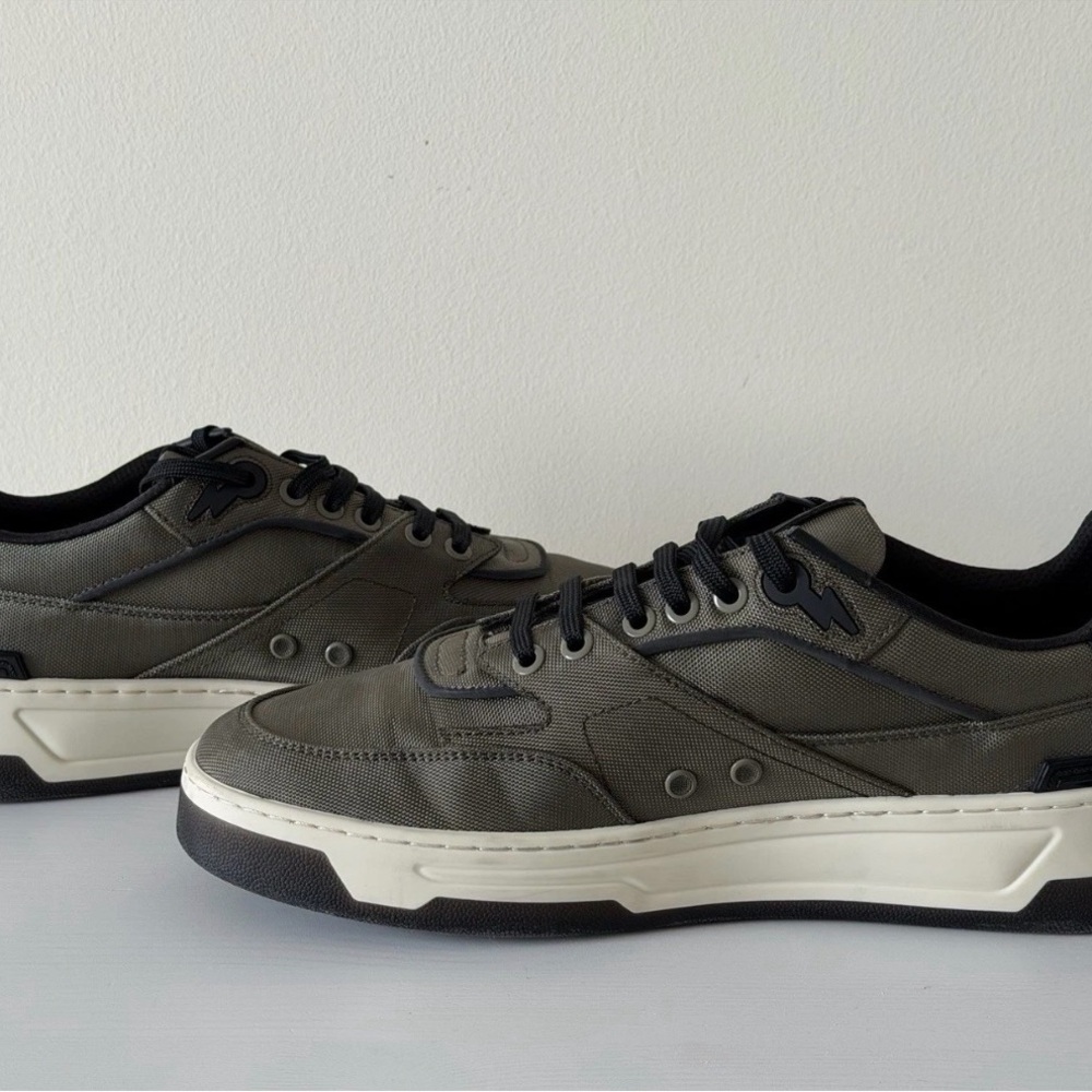 The BOSS Baltimore panelled sneakers in green generally - Picture 7 of 7